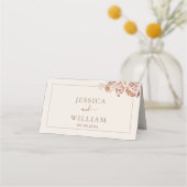 ボホ結婚の水彩花 プレイスカード (裏面)