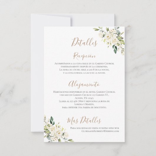 ボホ結婚の詳細スペインの サンキューカード (正面)