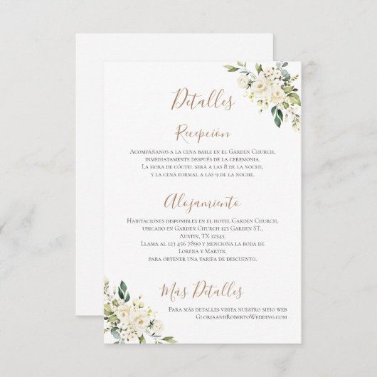 ボホ結婚の詳細スペインの サンキューカード (正面/裏面)