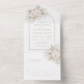 ボホ結婚の オールインワン招待状 (内側)