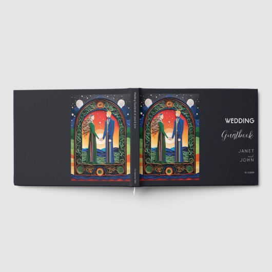 ボホ結婚の ゲストブック (全面)