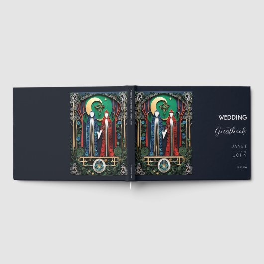 ボホ結婚の ゲストブック (全面)