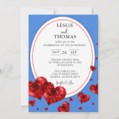 ボホ結婚スの芝生セットのパンパモダンス結婚ス 招待状 (正面)