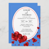 ボホ結婚スの芝生セットのパンパモダンス結婚ス 招待状 (正面/裏面)