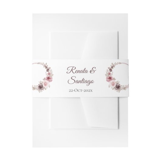 ボホ結婚式招待状ベリーバンド 招待状ベリーバンド (正面例)