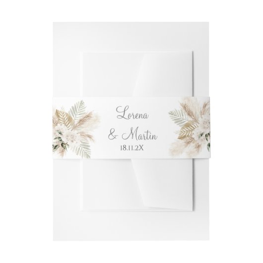 ボホ結婚式招待状ベリーバンド 招待状ベリーバンド (正面例)