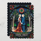 ボホ結婚式招待状 招待状 (正面/裏面)