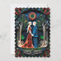 ボホ結婚式招待状