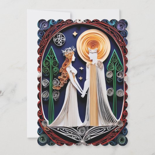 ボホ結婚式招待状 招待状 (正面)