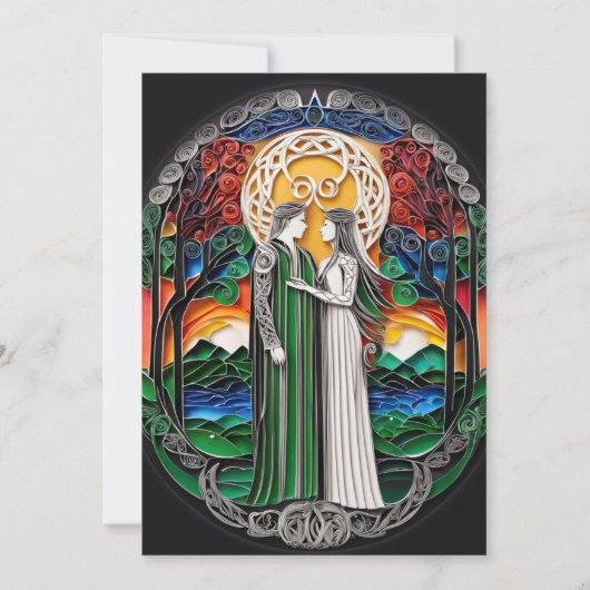 ボホ結婚式招待状 招待状 (正面)