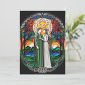 ボホ結婚式招待状 招待状 (スタンド正面)