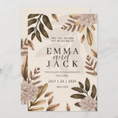 ボホ結婚式招待状 招待状 (正面/裏面)