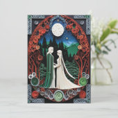 ボホ結婚式招待状 招待状 (スタンド正面)