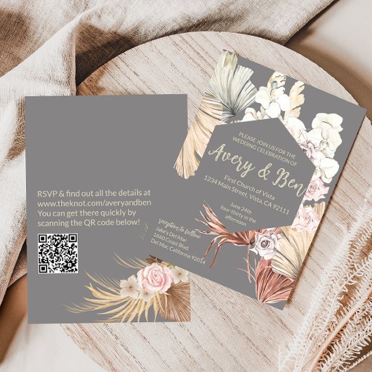 ボホ結婚式招待状 招待状