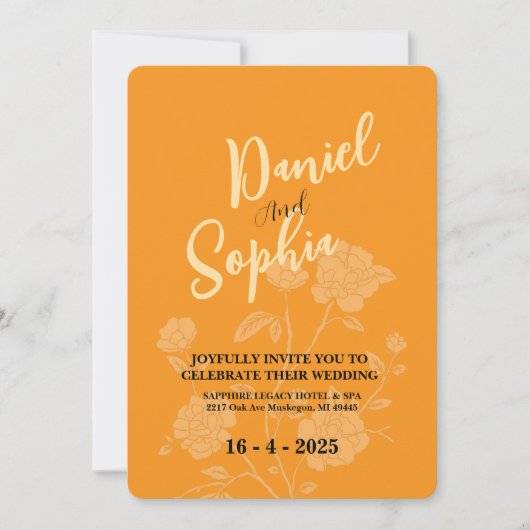 ボホ結婚式招待状 招待状 (正面)