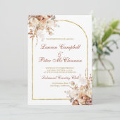 ボホ結婚式招待状 招待状 (スタンド正面)