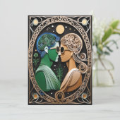 ボホ結婚式招待状 招待状 (スタンド正面)