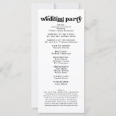 ボホ結婚式 プログラムレトロモダンイベント順 (裏面)