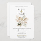 ボホ結婚招待状 招待状 (正面/裏面)