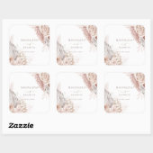 ボホ結婚花スクエアステッカー スクエアシール (シート)