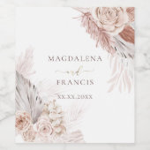 ボホ結婚花 ワインラベル (シングルラベル)