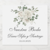 ボホ結婚酒ボトルラベルスペインの スパークリングワインラベル (シングルラベル)