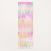 ボホ絞り染めレインボーガーリーウォーターモノグラムの ヨガマット (正面)