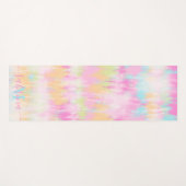 ボホ絞り染めレインボーガーリーウォーターモノグラムの ヨガマット (正面(横))