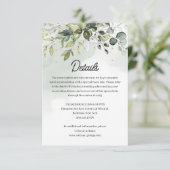 ボホ緑のフォラ葉ージュ金ゴールドの結婚詳細 エンクロージャーカード (スタンド正面)