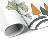 ボホ緑のモンステラ葉の自然 ラッピングペーパー (ロールコーナー)