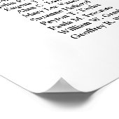 ボホ緑のユーカリ結婚カリのシーティングチャート ポスター (角)