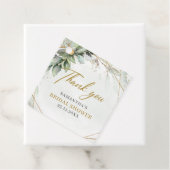 ボホ緑のユーカリ葉金ゴールド枠 フェイバータグ (インサイチュ)