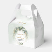 ボホ緑のユーカリ葉金ゴールド枠 フェイバーボックス (裏面サイド)