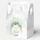 ボホ緑のユーカリ葉金ゴールド枠 フェイバーボックス (オープン)