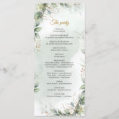 ボホ緑のユーカリ葉金ゴールド枠 プログラム (裏面)