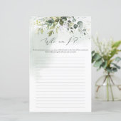 ボホ緑の葉Who Am Iブライダルシャワーゲーム (スタンド正面)