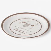 ボホ縁どウォーター色少女の衣装ベビーシャワー ペーパープレート (アングル)