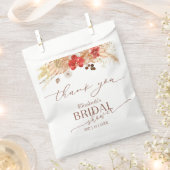 ボホ繊細な書道サンキューブライダルシャワー フェイバーバッグ (クリップ留めされた状態)