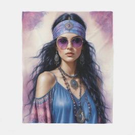 ボホ美しい フリースブランケット