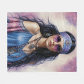 ボホ美しい フリースブランケット (正面(横))