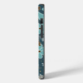 ボホ羽ドードル花ティール(緑がかった色)ターコイズ茶色 Case-Mate iPhoneケース (裏面 / 左)