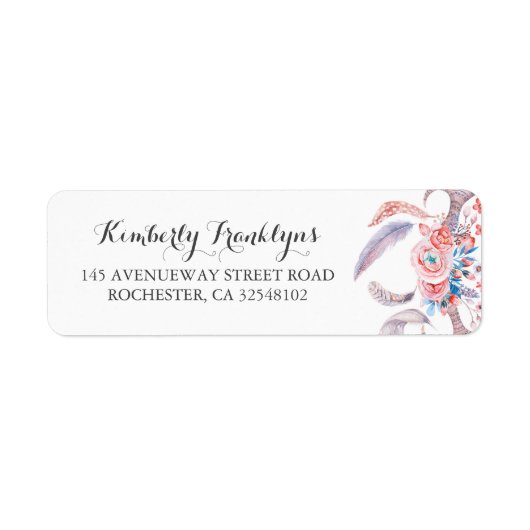 ボホ羽フローラ水結婚色 ラベル (正面)