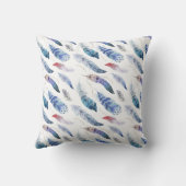 ボホ羽毛の水彩模様 クッション (裏面)