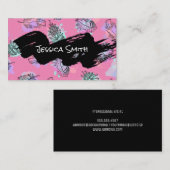 ボホ羽毛アートパターン 名刺 (正面/裏面)