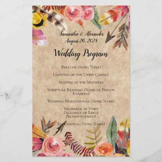 ボホ羽素朴矢結婚花 (正面)