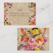 ボホ羽素朴矢結婚花 名刺 (正面/裏面)