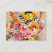 ボホ羽素朴矢結婚花 名刺 (裏面)