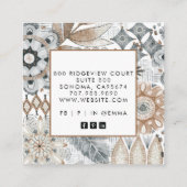 ボホ自然シェイプ スクエア名刺 (裏面)