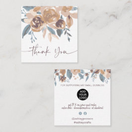 ボホ自然シックフローラ水の色のオ感謝していーダー スクエア名刺