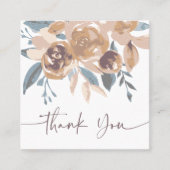 ボホ自然シックフローラ水の色のオ感謝していーダー スクエア名刺 (正面)